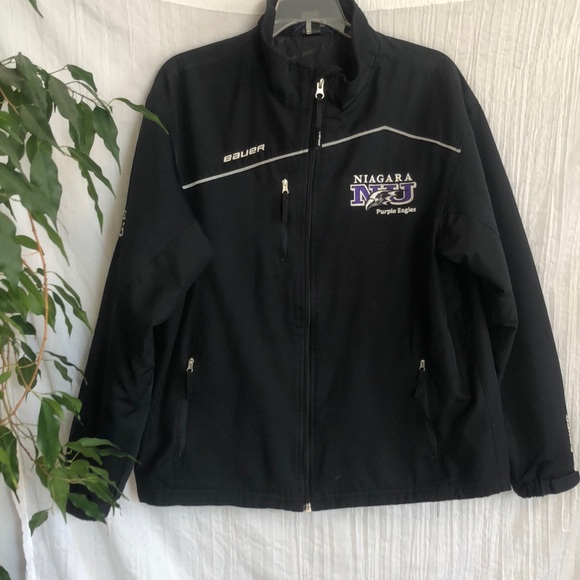 BAUER NIAGARA UNIVERSITY Purple Eagles 3 season zip up team jacket size … - Picture 1 of 16